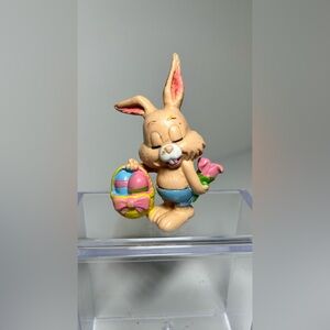 Vintage 1979 W. Berrie Easter Buddies Bunny Rabbit PVC toy figure